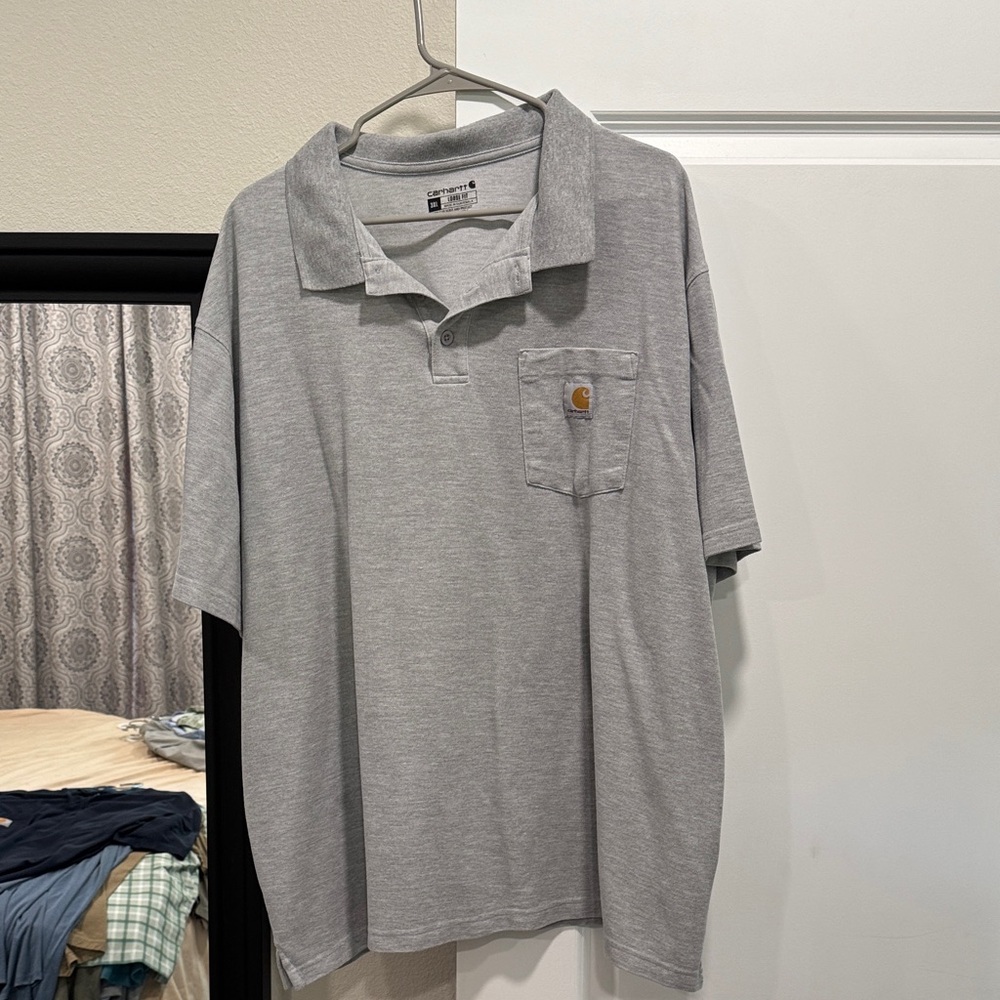 Carhartt Light Gray Men's Polo Shirt